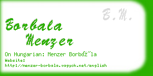 borbala menzer business card